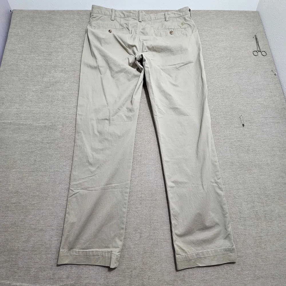 Polo Ralph Lauren Chino Pants Mens 36x32 Khaki Tan Stretch Straight Fit Cotton